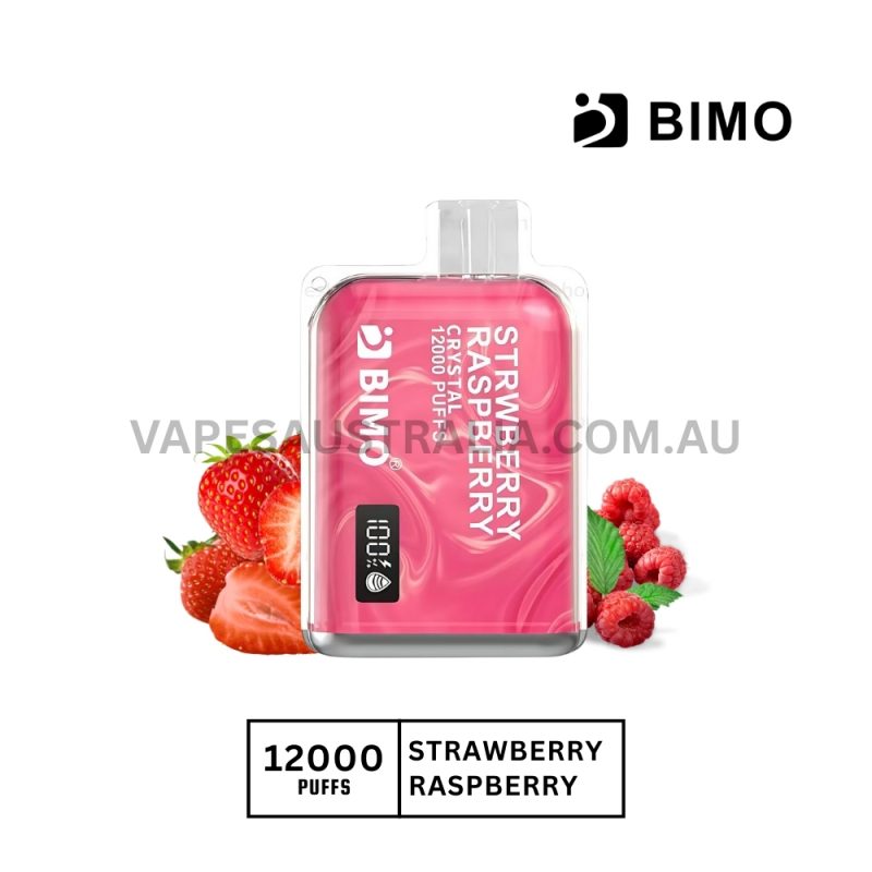 BIMO Crystal 12000 Puffs Strawberry Raspberry
