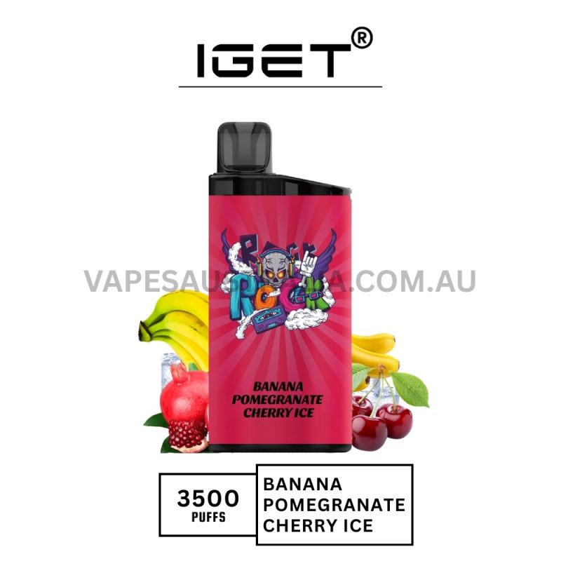IGET Bar 3500 Puffs Banana Pomegranate Cherry Ice
