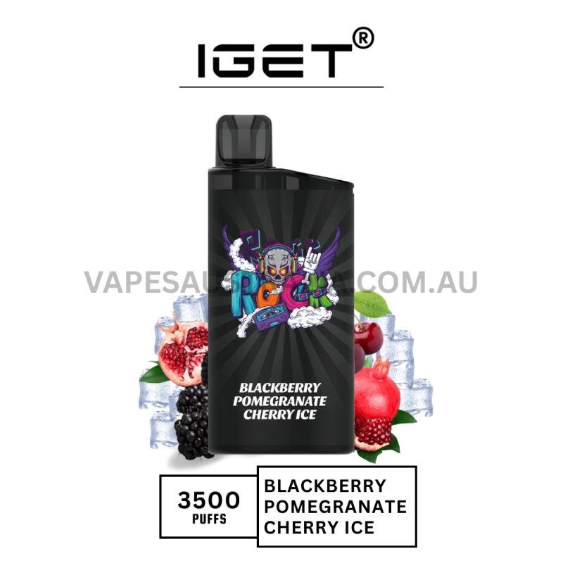 IGET Bar 3500 Puffs Blackberry Pomegranate Cherry Ice