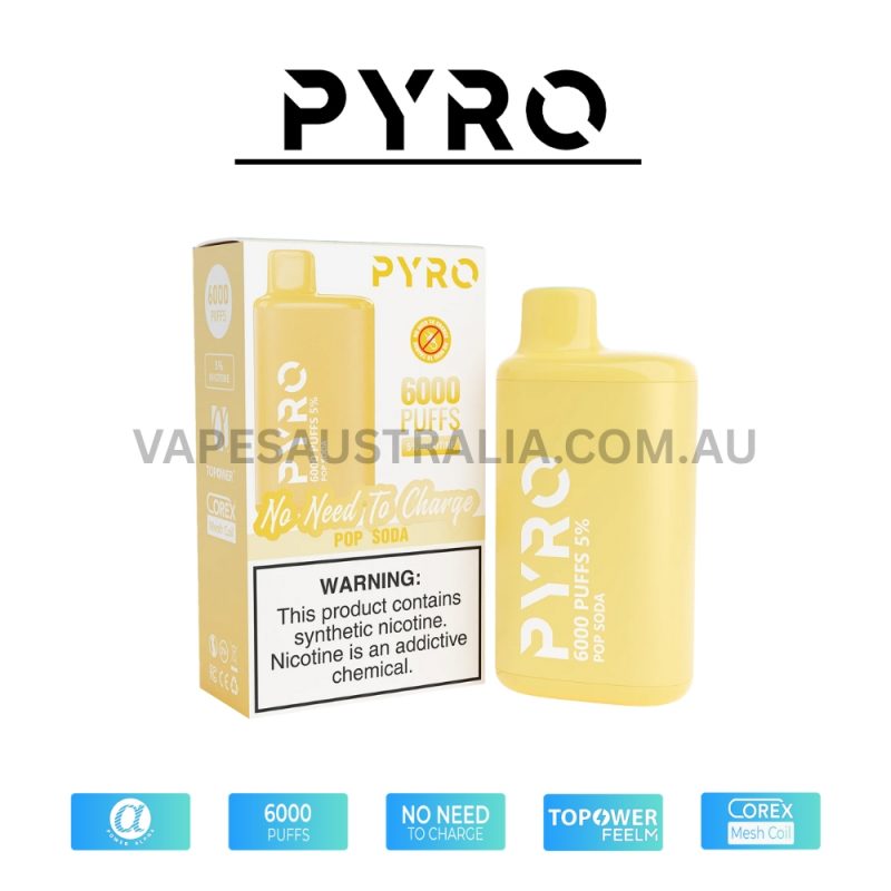 PYRO Vape 6000 Puffs 5% Pop Soda