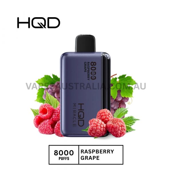 HQD Miracle 8000 Puffs Raspberry Grape