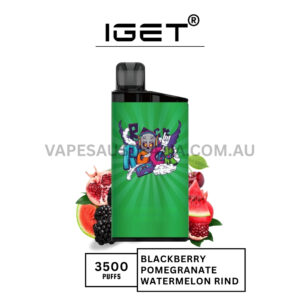 IGET Bar 3500 Puffs Blackberry Pomegranate Watermelon Rind